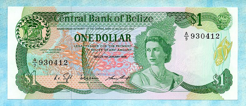 British Honduras Belize 1 Dollar 1986 P46B CU