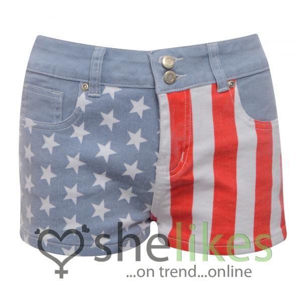 Hotpants By Shelikes. Stars & Stripes Pattern Hotpants . Only £17.99