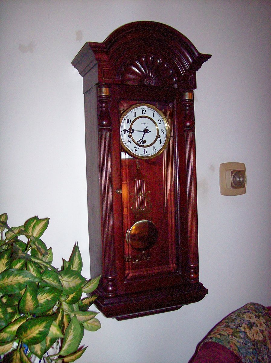 Howard Miller Jennison Key Wind Triple Chime Wall Clock Nice