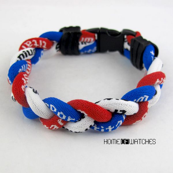 Titanium Tornado Baseball Basketball Sports Braided Ionic Wristband