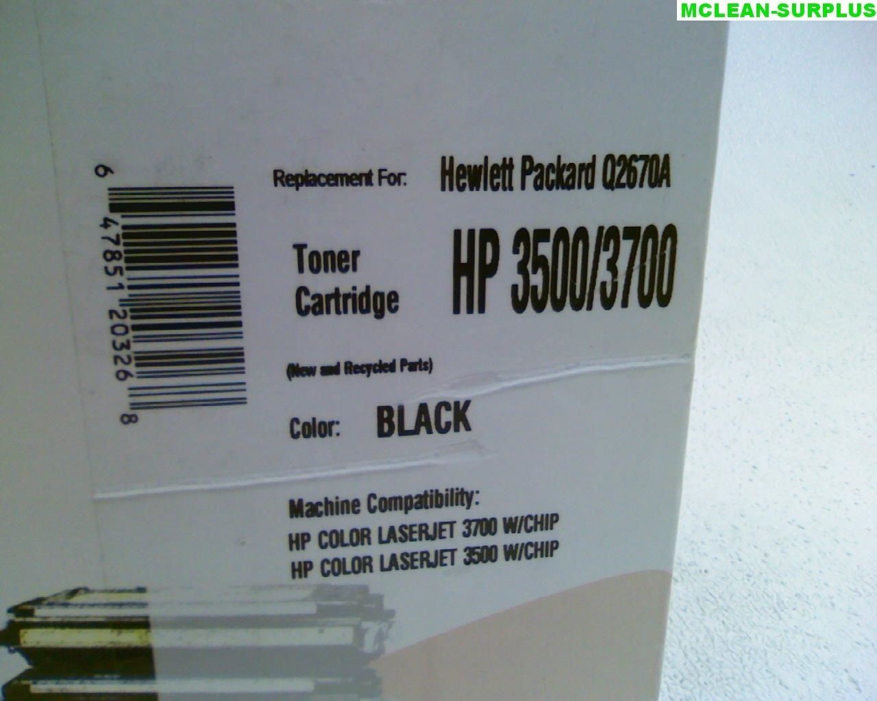 New Laser Toner Cartridge HP 3500 3700 HP Compatible Q2670A Black