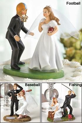 Humorous Wedding Sports Cake Topper Figurine Must See