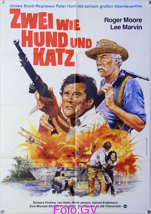 Roger Moore Zwei wie Hund und Katz Grafik Peltzer Original Filmplakat