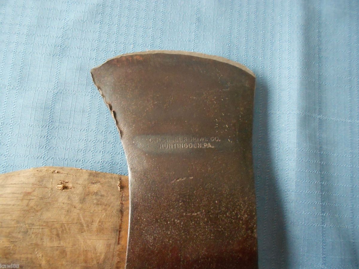  Double Bit Axe Marked C H Miller Hdwe Huntingdon PA Juniata