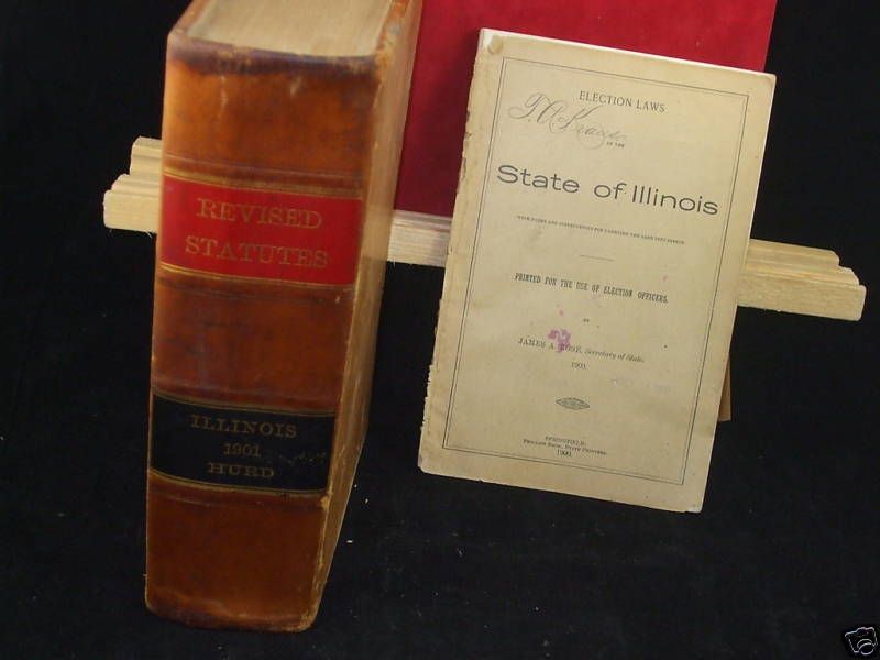 1901 Illinois Revised Statutes 1875 1901 Leather Hurd