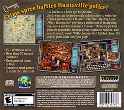 Mystery Case Files Huntsville New Vista Win 7 SEALED