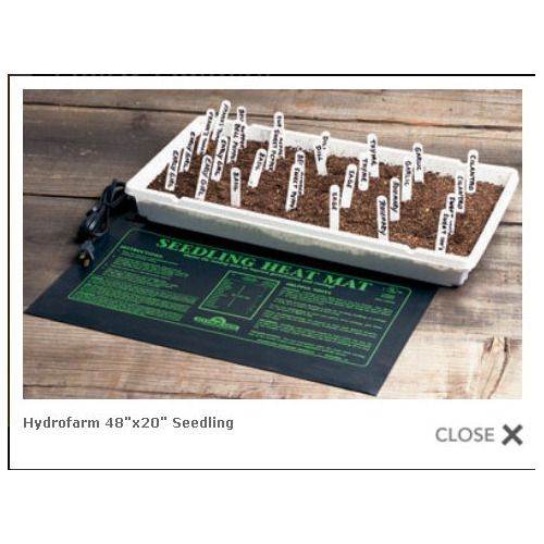 Hydrofarm 48 x 20 Seedling Heat Mat 107 Watts HYFMT10009