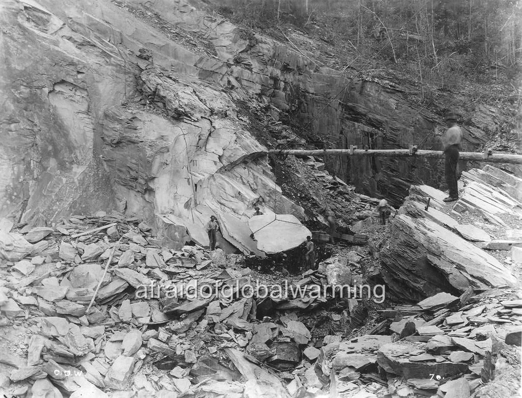 Photo 1889 Rutland VT Quarry of Hydeville Slate Co