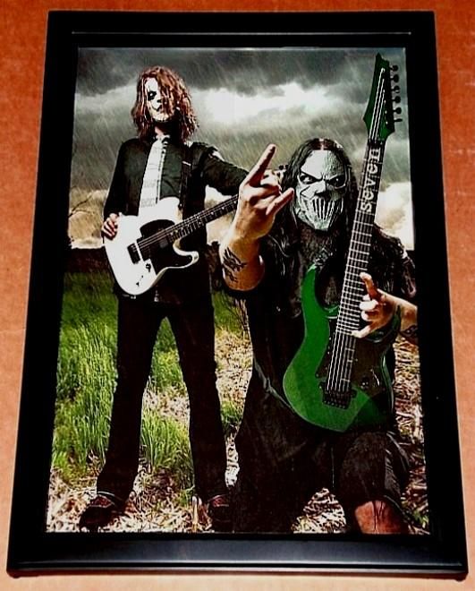 Slipknot Mick Thomson Jim Root Framed Portrait Tribute