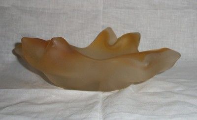 Murano Icet Satin Glass Cross Bowl Ashtray