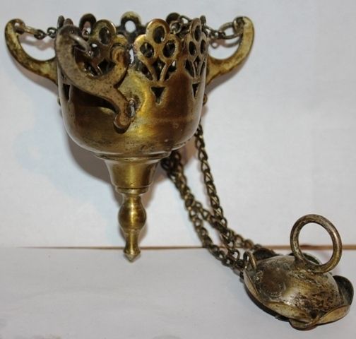  Imperial Warsaw Orthodox Light Holder Icon Lampada 1890s