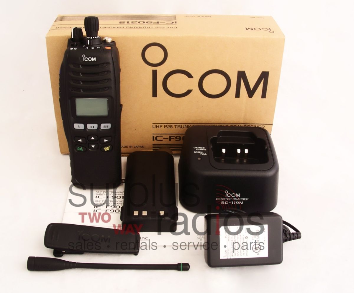 Icom IC F9021S F9021S Radio UHF 380 470Mhz 5W APCO P25 512CH Police