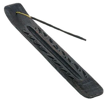 Black Wooden Incense Stick Holder Burner Wicca Pagan