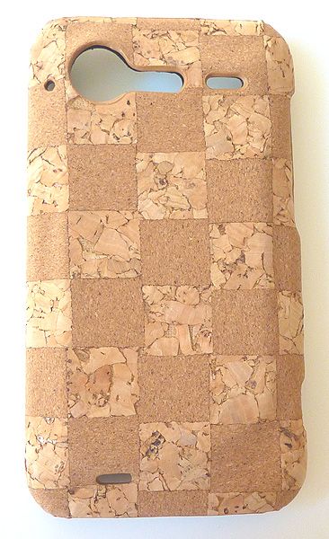 For HTC Droid Incredible s 2 6350 Damier Wood Cork Phone Cover Case