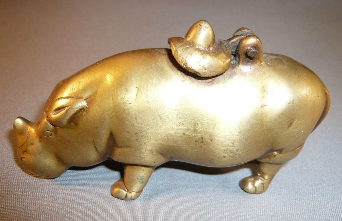   RHINOCEROS ANIMAL FIGURE UNIQUE INKWELL BOX NE INDIA PEN NIB INK