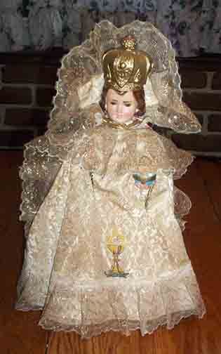 Vintage Infant of Prague Chalkware Statue Columbia Statuary 1966 Made