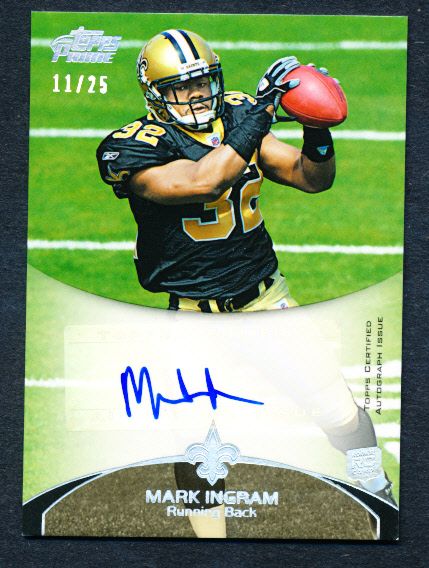  Topps Prime Silver Holofoil Rookie Autograph RC Auto Mark Ingram #/25