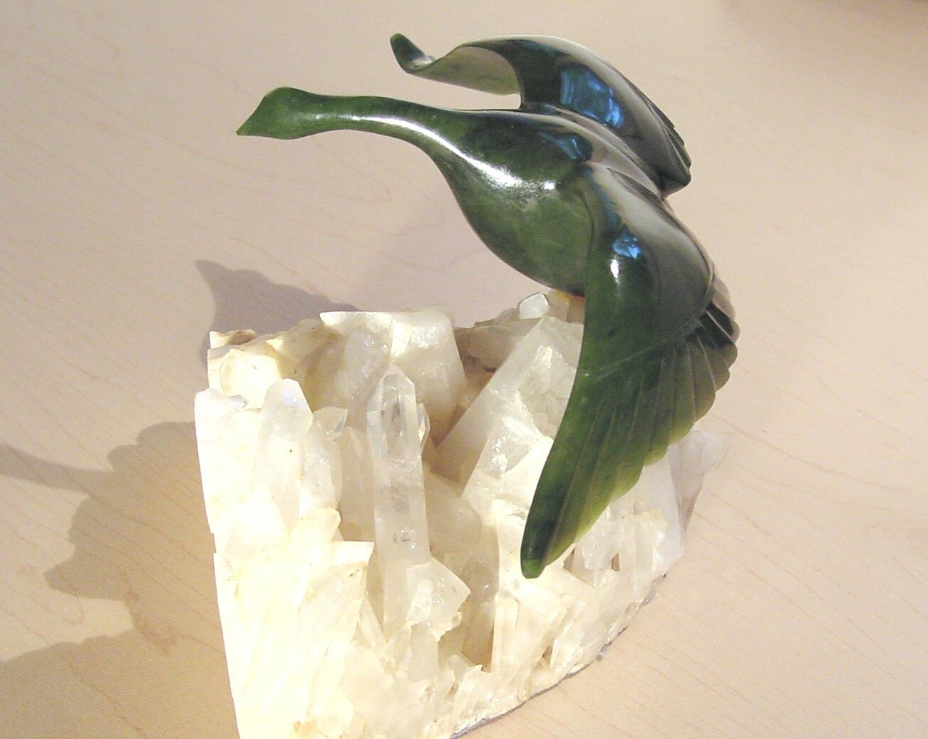 Lyle Sopel Jade Canada GOOSE in Flight Sculpture