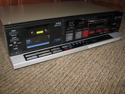 Aiwa Ad F660U 3 Head Micro Grain Dual Capstan Cassette Deck