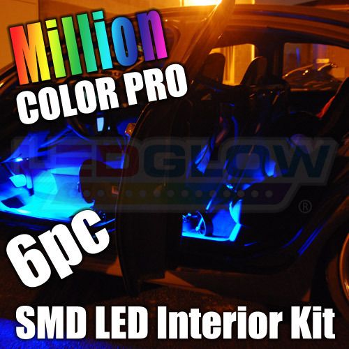 6pc Million Color SMD LED Interior Neon Lights Kit