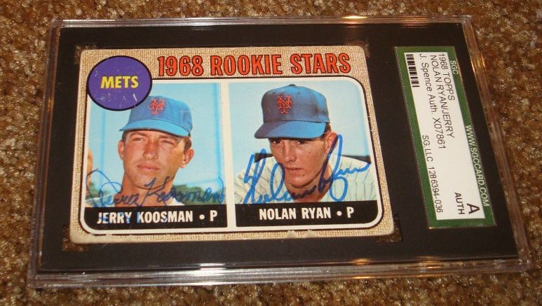  Mets Rookie Stars Nolan Ryan Jerry Koosman JSA SGC Signed Auto