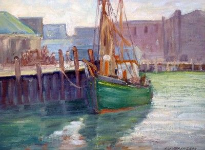  Massachusetts  Old Gloucester Harbor  Ivar John Matheson