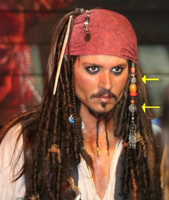 Exact Jack Sparrow Styled Pirate Hair Beads for Wig Props