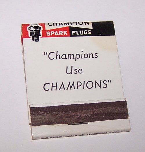 Vintage Jack Rutherfurd Ferrari Matchbook Champion Spark Plug