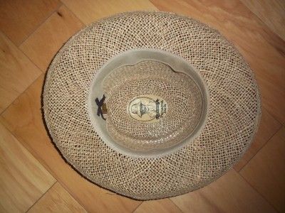 Vintage Original Panama Jack Straw Hat Tropical Band