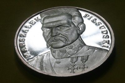 large Silver Proof Pilsudski, Kosciuszko, Chopin 100,000 zlotych