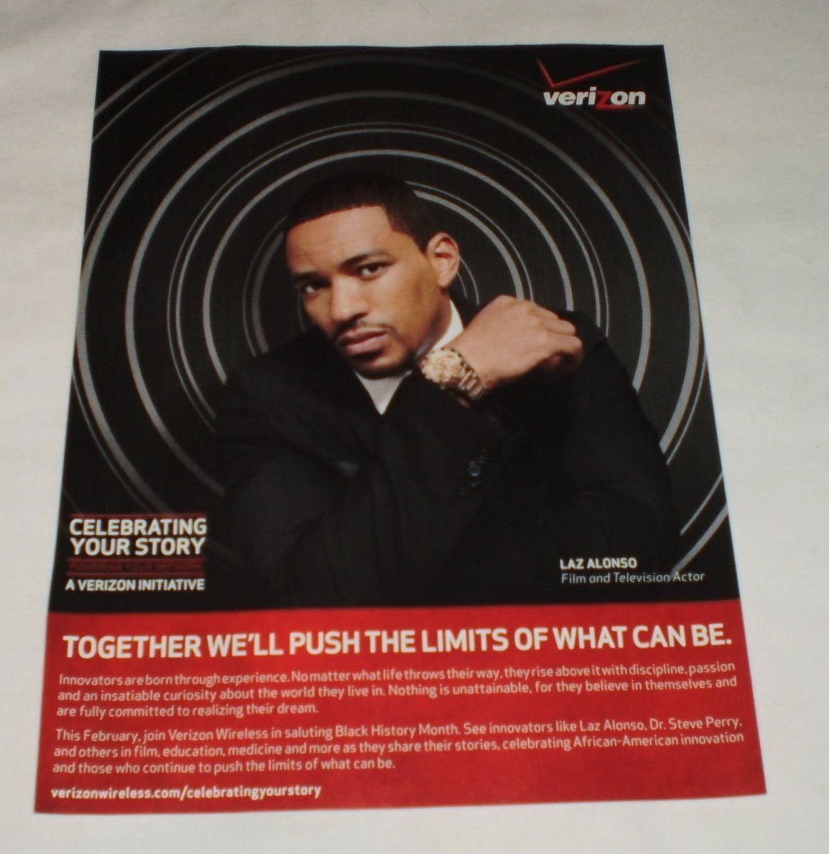 2012 Verizon Ad Page Laz Alonso James Camerons Avatar