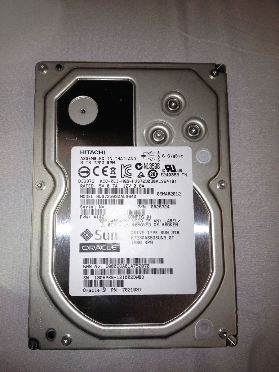 Hitachi Ultrastar 7K3000 3 TB Internal Hard Drive HUS723030ALS640 PN