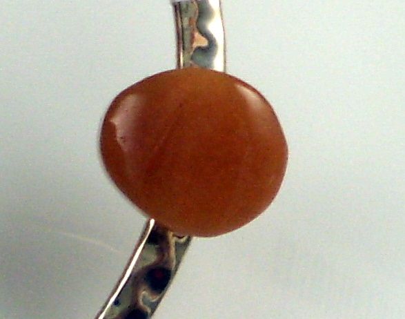 Robert Lee Morris Sterling Silver Peach Agate Bracelet