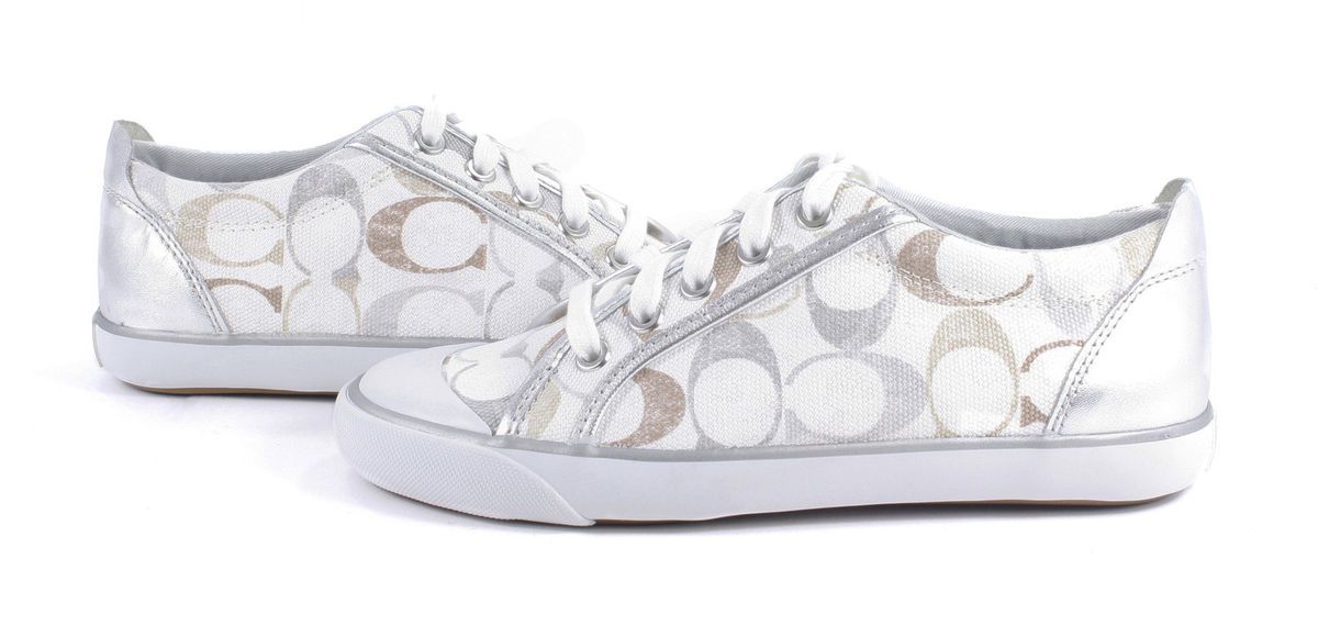 Coach Barrett Gesso Print Platinum Sneakers Shoes 11 New