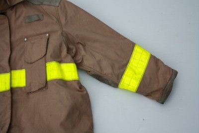 Janesville Firefighter Turnout Coat Size 54 x 32 x 27 1 2 Tan