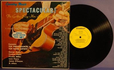 Country Music Spectacular 2 LP Set Starday 61 Orig