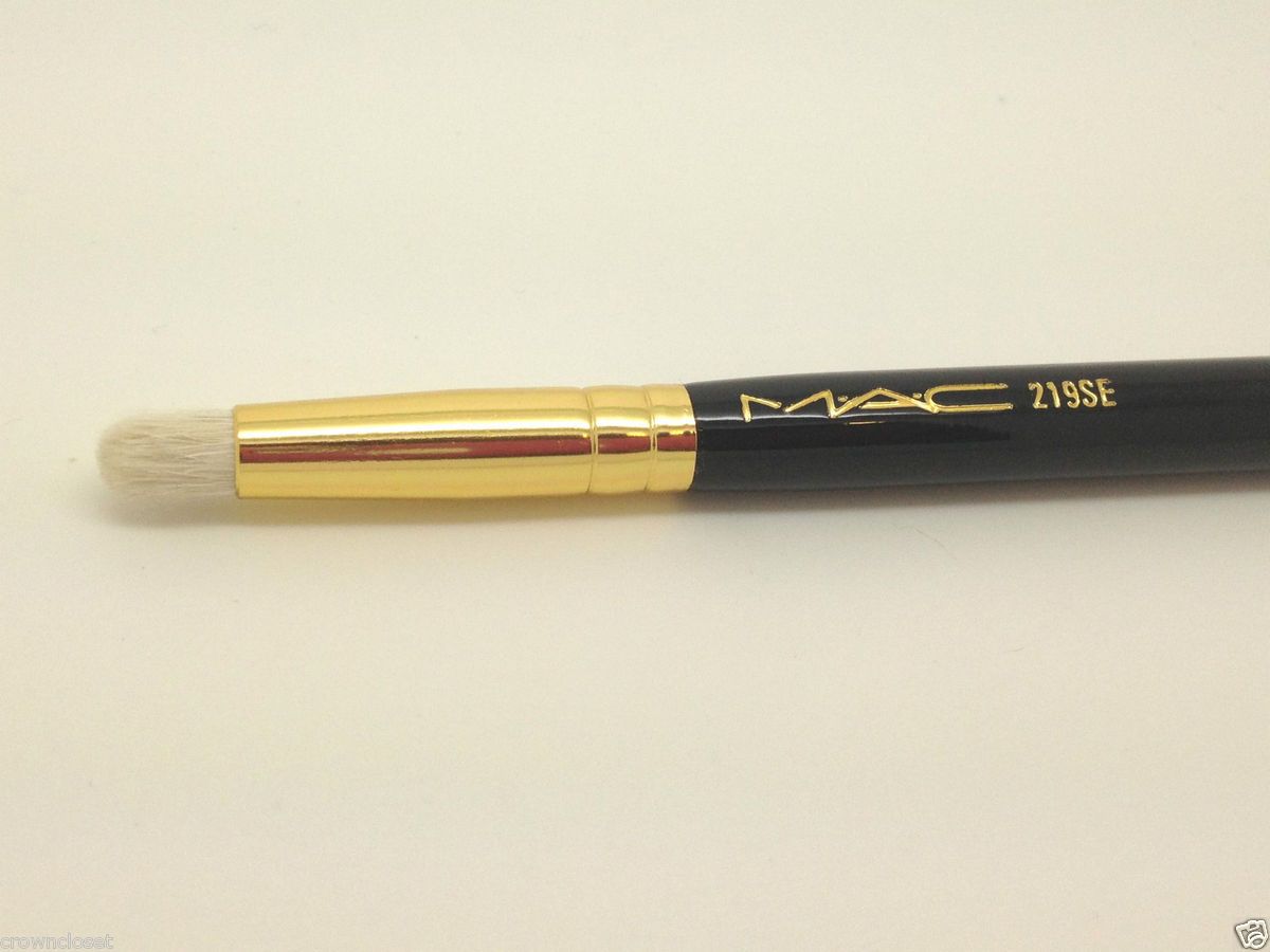 Mac Cosmetics 219SE Pencil Eye Brush Gold Black Authentic