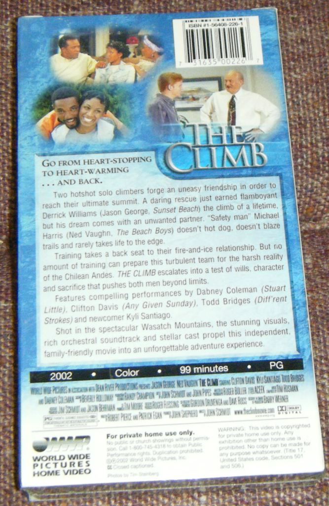 The Climb Jason George Ned Vaughn SEALED VHS
