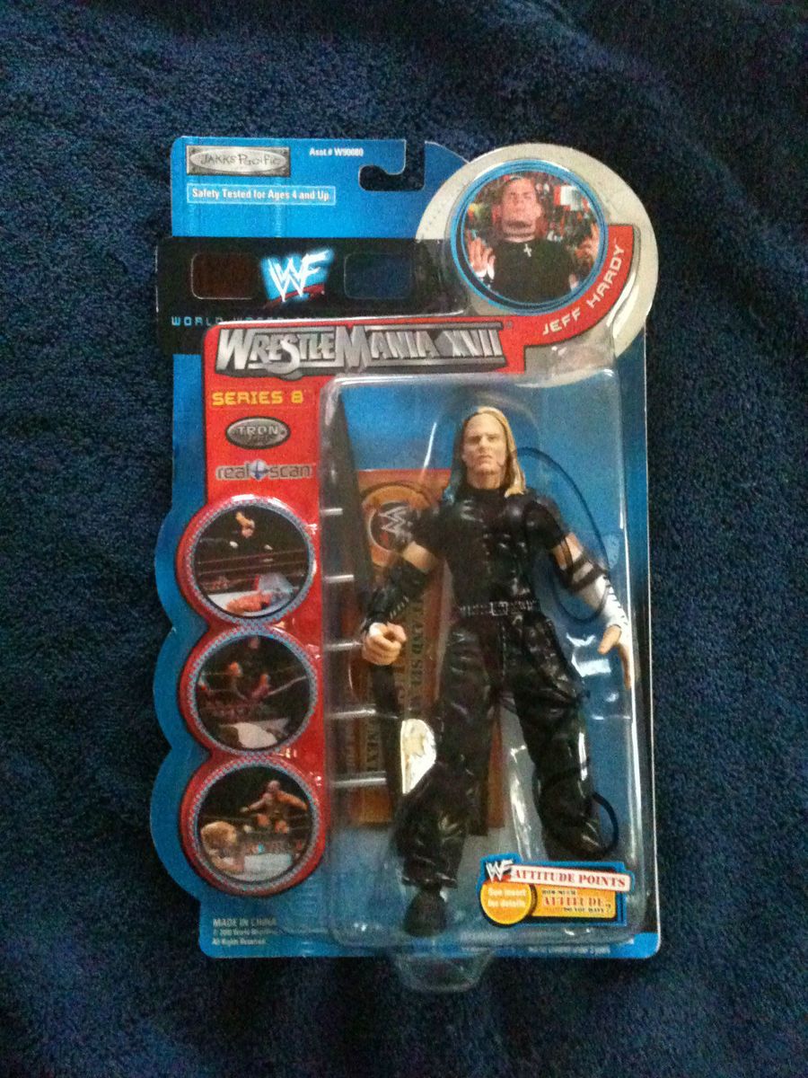 WWF Jakks Jeff Hardy Rare Autographed MOC WrestleMania XVIII 17 Figure