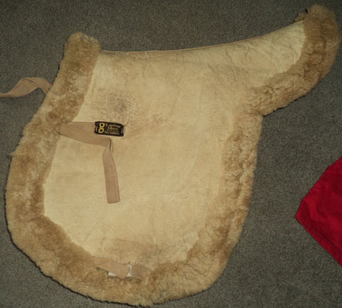 Sheep Skin English Saddle Pad Tan E Jeffries Sons