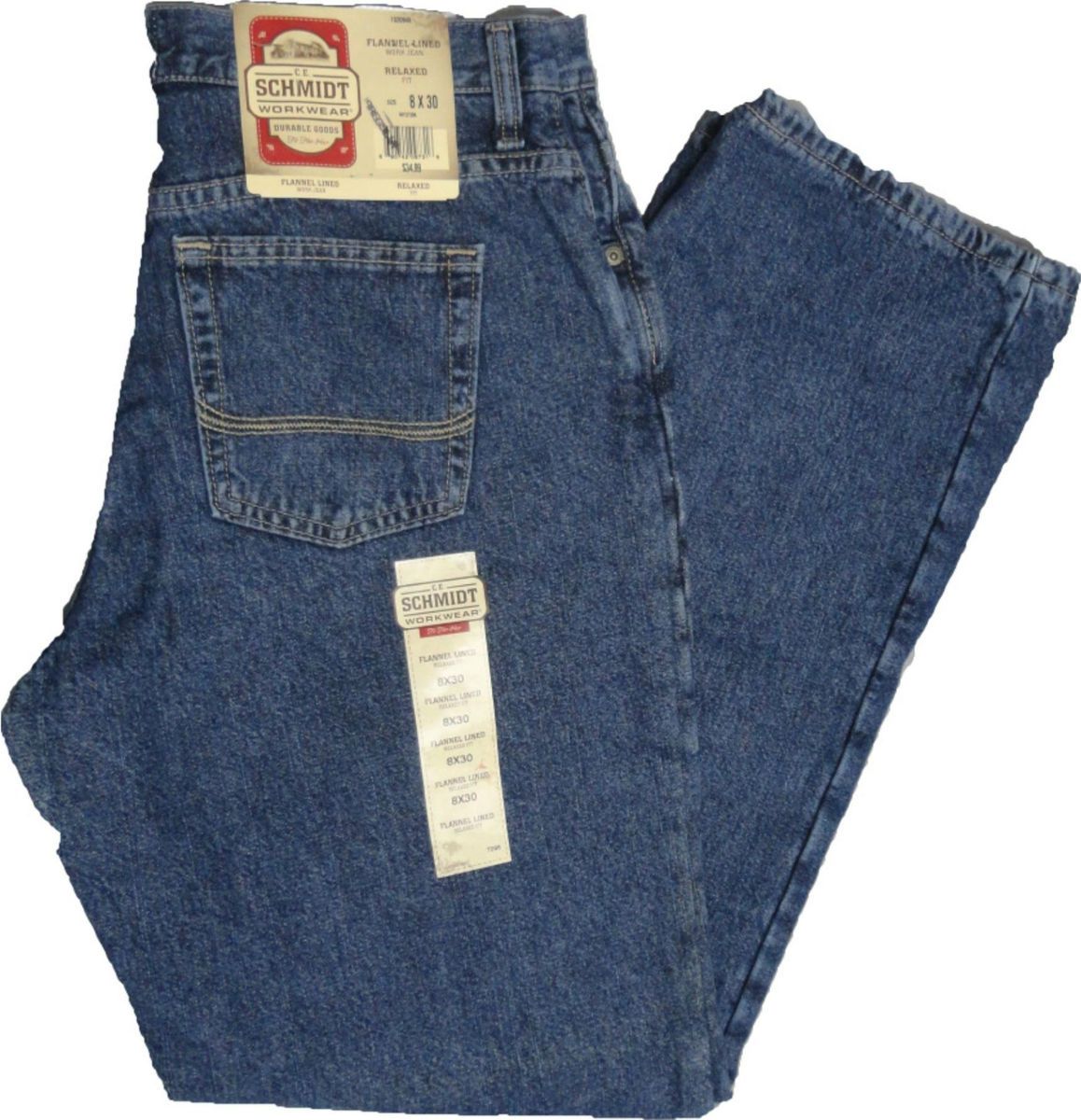 Schmidt Womens Flannel Liined Denim Work Jean by Wrangler Size 2