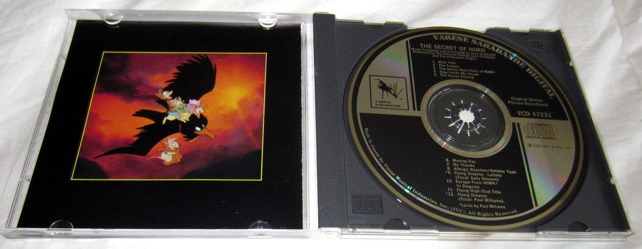 THE SECRET OF NIMH ~ Jerry Goldsmith ~ Varese CD ~ Original Soundtrack