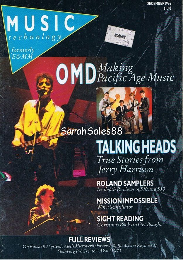  Technology TALKING HEADS Jerry Harrison OMD Roland S10 S50 Fostex 160