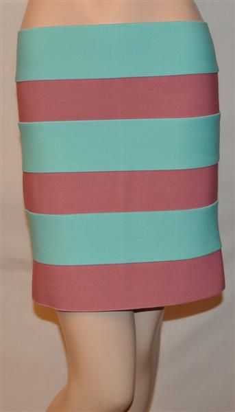 Serulean/Mauve Six band Wide Stripe. Pencil style. 90% Polyester, 10%