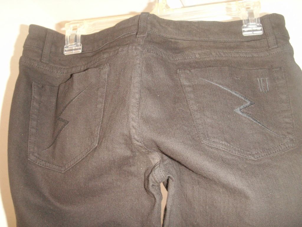 Jet by John Eshaya Shin Zip Black Capri Jeans Size US 8