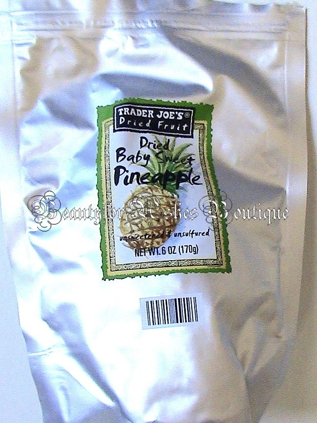 Trader Joes Dried Sweet Pineapple Unsweetened 6 Oz