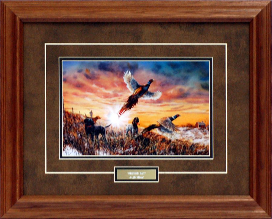 Jim Hansel Framed Pheasant Print Opening Day