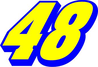 Jimmie Johnson 48 NASCAR Racing Car Sticker 4X5