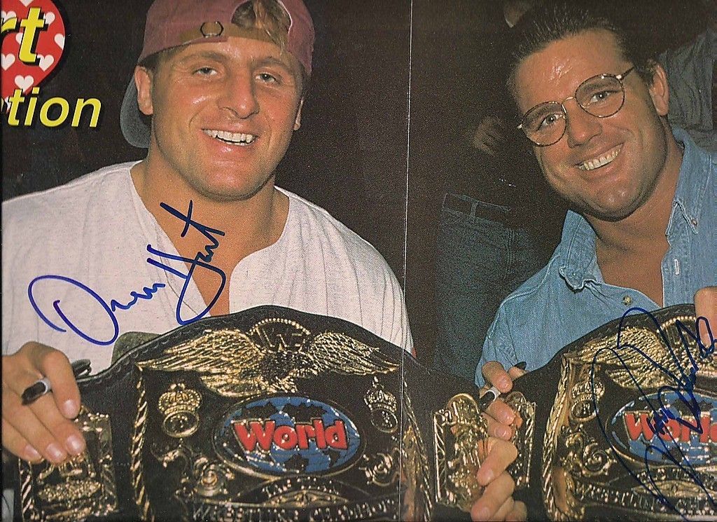 POS269 Owen Hart Davey Boy Smith Both Deceased Wrestling Poster w COA