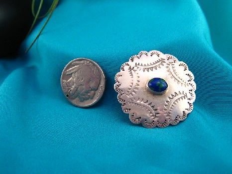 VTG TAXCO MEXICAN MEXICO STERLING CONCHO POST EARRINGS SIGNED TM